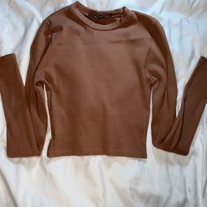 Naked Wardrobe snatched collection ribbed crop top.